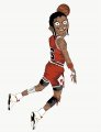 Basketball player logo Iron On Transfer